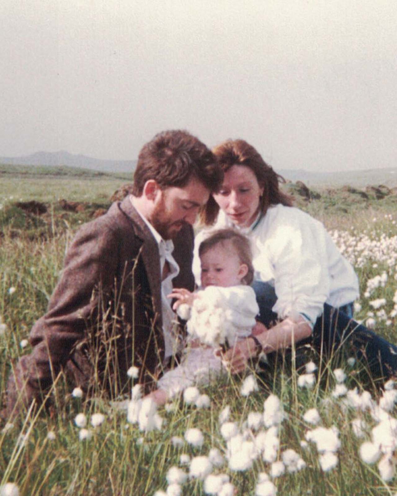 Gigja with parents in iceland